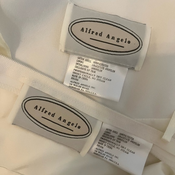 Alfred Angelo VTG 80’s 90’s Beaded Ivory Column Wedding Event Dress & Jacket 6 - Picture 15 of 16